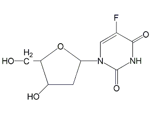 2'-脫氧-5-氟化尿苷結構式